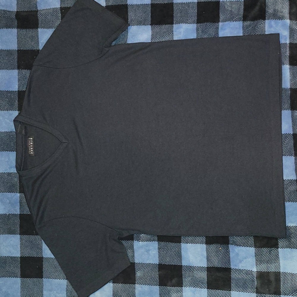 Vintage. Made in USA. Perry Ellis Portfolio.  Thick Modal/Polyester Tee Shirt. L